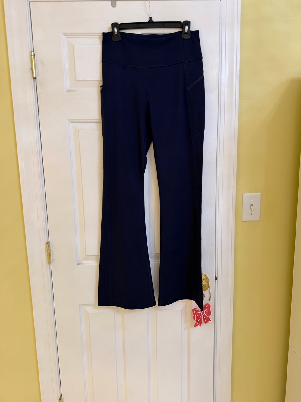 Fabletics Navy High-Rise Flare Leg Pants scrubs L
